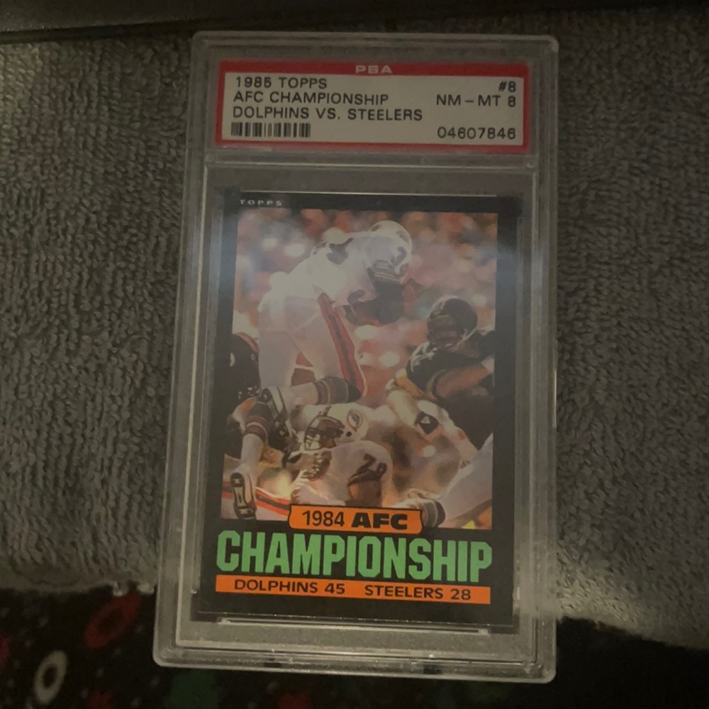 1985 tops AFC CHAMPIONSHIP DOLPHINS VS STEELERS